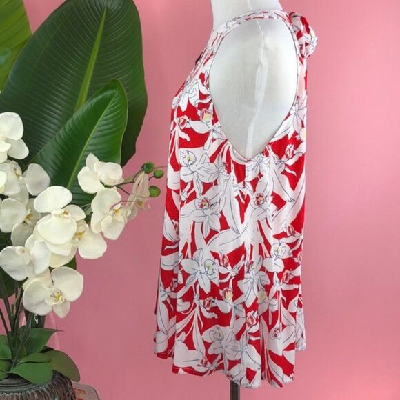 Miss Me Tropical Floral Orchid Halter Tank Top NWT - Picture 4 of 9